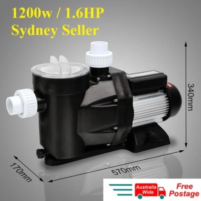 NEW 1.6HP 1200W Swimming Pool Pump Electric Self Priming Spa Water Filter