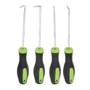 4pcs Pick and Hook Set 155mm Chrome Vanadium Steel TPR for O Rings Green