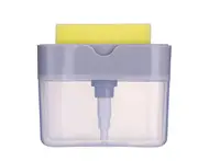 2 in1 Soap Pump Dispenser Sponge Holder Kitchen Sink Washing Tidy Cleaning Tool
