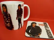 1 x Ceramic 11oz Coffee - Tea Mug and Coaster - Michael Jackson BAD your design