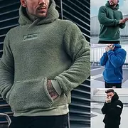 Men's Hoodie Black Blue Dark Green Green Hooded Plain Sports Outdoor Daily Sports Cotton Designer Casual Fall Winter Clothing Apparel Hoodies Sweatshirts