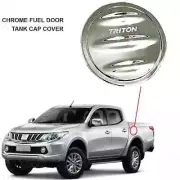 Fuel Tank Cap Cover Chrome Trim 2005 - 2015 For Mitsubishi L200 Triton 4 Door
