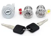 TGMGADANTV 3pcs Complete Set Ignition Cylinder Door Lock Key Set Compatible with Isuzu NPR NQR NKR ELF 1994-07 with Same Keys Locks and Hardware