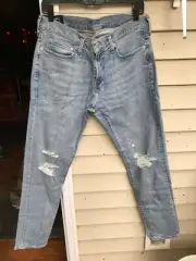 $ 88 abercrombie fitch A&F Signature Stretch Skinny Taper Jeans size 32x34