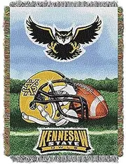 Northwest Kennesaw State Owls NCAA Woven Tapestry Throw (Home Field Advantage) (48"x60"), 1COL051010143RET, 48" x 60"