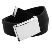 Build A Belt Kid's Silver Flip Top 1.25" Wide Buckle with Canvas Web Belt