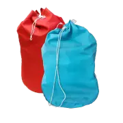 2 x Commercial Laundry Linen Bag with Drawstring & Lugs: Red & Blue| Bnb Suppli