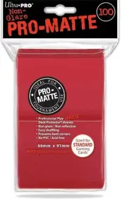 Ultra Pro 84516 Standard Pro Matte Card Sleeves 100 Pack, Red
