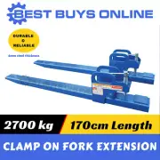Front end loader Clamp on fork extension 2700kg Forklift Tractor Bobcat