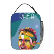 c303 Rafael Nadal Illustration Funart Lunch Bags Insulated Lunch Tote Waterproof Bento Box Picnic Bags for Woman Work Children School k303