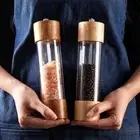 Acrylic Manual Spice Grinder Kitchen Tool Sea Salt Jar Salt and Pepper Mill