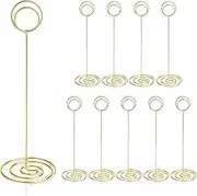 Table Number Holders 10Pcs - 8.75 inch Place Card Holder Tall Table Number Stands for Wedding Party Graduation Reception Restaurant Home Centerpiece Decorations Office Memo (Gold)