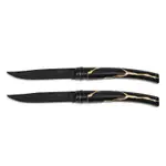Bernardaud Kintsugi Charbon Black Table Knives, Set of 2