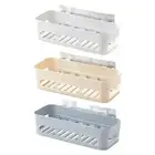 Rectangle Shower Caddy Suction Wall Floating Shelf Organizer