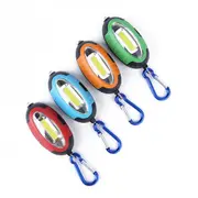 Outdooors COB LED Keychain Lamp Work Light Mini Pocket Torch Money Detector With Carabiner 26 ORANGE