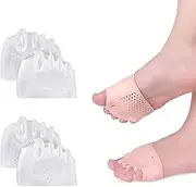Silicone Toe Separators for Women Men Bunion Corrector, Hammertoe Straightener, Breathable Metatarsal Foot Support Pads Toe Cushions for Pain Relief(Transparent,2 Pairs)