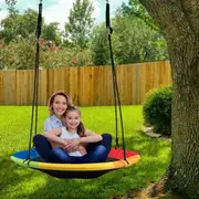 CostwayAdjustable Flying Saucer Tree Swing with Multiple Functions for Kids