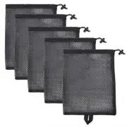 5 Pieces Black Mesh Storage Bag, Shopping Bag, Screen Bag, Reusable, Filter