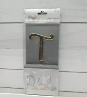 D & A Studio His & Hers Cake Topper Initial "T"