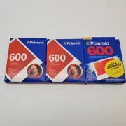 Lot 3x Vintage Polaroid 600 Instant Color Film Pack 10 Photos Expired NOS