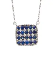 18K Italian Gold 3.80 ct. tw. Diamond & Sapphire Necklace