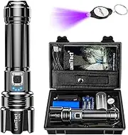 Lumitact LED Torch Rechargeable Flashlight, 30000 Lumens Super Bright Torch Light, USB Powerful Handheld Torches, Waterproof Tactical Flash Light for Emergency Camping Gift