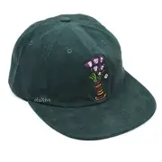 NWT Supreme Dark Green Flowers Logo Embroidered 6-Panel Hat Cap FW18 AUTHENTIC