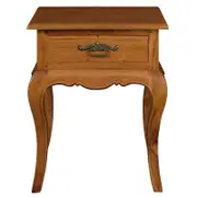 Centrum Furniture French Provincial 1 Drawer Side Table - Light Pecan