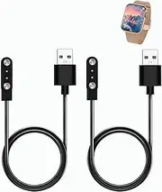 WUNIAK 2 Pack Charging Cable for DEKELIFE G39 Smart Watches 1.85" HD for Women, Magnetic USB Charging Cable Replacement Charger Compatible.