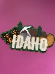 Idaho State layered scrapbook paper design handmade in Mt