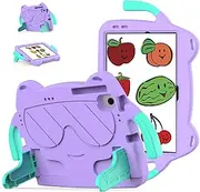 Tablet PC Cases Cover Kids Case Compatible with Huawei Matepad Pro 10.8inch (2021/2019 Release),Nokia T20 10.36inch 2021Release Case Shockproof Handle Stand Protective Case Lightweight EVA Case(Purper