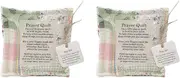 2PCS Prayer Quilt Cross Inside, Mini Vintage Squares Handmade Sew Individually Vintage Squares, Symbolism Poems Serenity Prayer Blanket