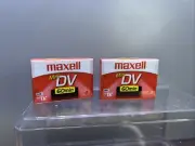 MAXELL Mini DV 60 Min Tapes Digital Video Cassette Pack Of 2 New & Sealed