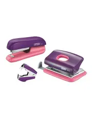 [Rapid] F5 Home/Office Mini Set w/Stapler/Staples/Staple Remover/Punch Hole Purple