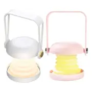 Fashionable Makeup Mirror USB Rechargeable Portable Foldable LED Night Lamp Gift