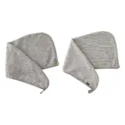 Microfiber Hair Towel Wrap for Women Super Absorbent Quick Dry Charcoal
