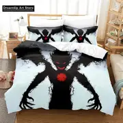 a3185 Bed Sheets Black Clover Bedding Set Cute Quilt Cover Bed Cover With Pillowcase Boys Adult Home3-Piece Bedding Set (1 Duvet Cover + 2 Pillow Sha