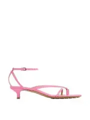 BOTTEGA VENETA Stretch Multi-Strap Leather Sandals Kitten Heel size 38 Blossom