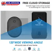 Smart Wireless Ring Doorbell Phone Security Intercom Video Camera Door Bell WiFi