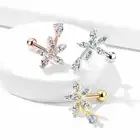 Marquise CZ Flower Surgical Steel Helix Tragus Cartilage Barbell Stud Earring