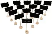 DSTELIN 15 Pack Wood Mini Chalkboard Signs with Support Easels