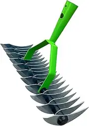 Thatch Rake Scarifying Rake for Cleaning Grass Loosening Soil Grass Grooming Head