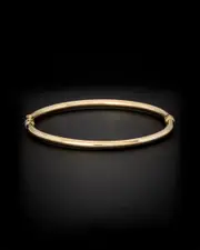 14K Italian Gold Polished Hinge Bangle