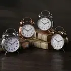 Metal Bell Clock Battery Operated Clock Bedside Table 4-Inch Clock Size