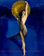 Beautiful Woman Enchantress in Blue Night 8.5x11" Photo Print Armstrong Pinup