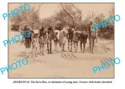 OLD ABORIGINAL LARGE PHOTO BORA RITE INITIATION c1900