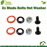 2 X Blade Bolts Nuts Washers Set For Lawn Mower OEM FLYMO 288151 HUSQVARNA