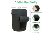 SunStream 5-Pack Breathable Fabric Potato, Vegetables Pots Grow Bags With Window Flap & Handles
