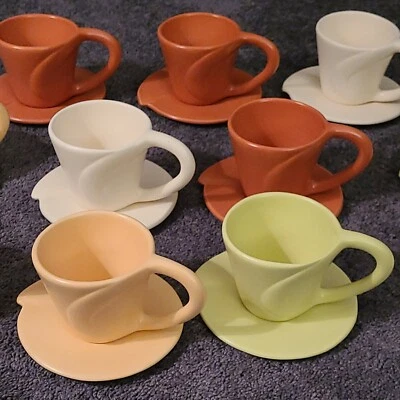 Cyclamen JULIE SANDERS Cup & Saucer Coffee Mug 12 available NEW