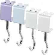CRILSTYLEO Metal Desk Clamp Hooks 4 Pcs Bag Hooks for Hanging School Office Table Desk Edge Holders Heavy Duty Easy Install